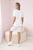 Weißes Top+Leggings-Set