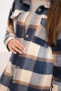 Women's plaid denim shirt blue
