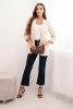 Women's unbuttoned blazer with lining S/M beige
