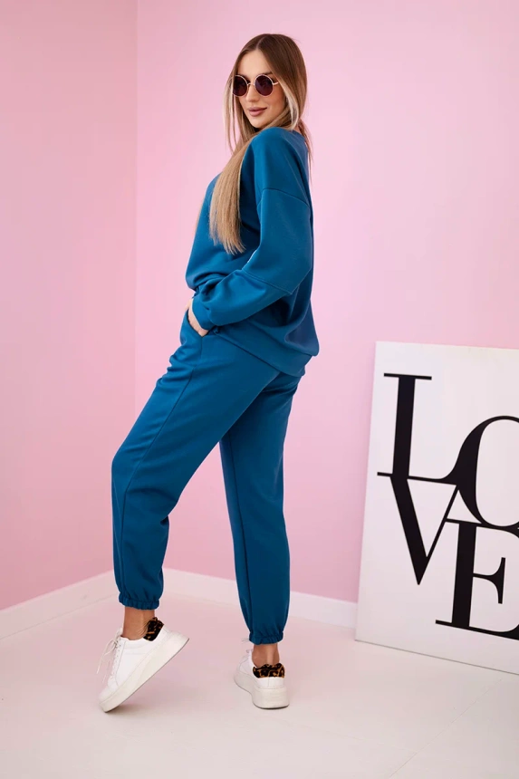 Set sweatshirt + pants buttery fabric nautical