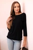 Women's blouse with a boat neckline black