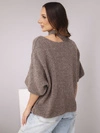 Oversize Damenpullover mit asymmetrischem Ausschnitt und Stehkragen Fango