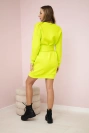 Isoliertes Kleid mit Ziergürtel Pistazie