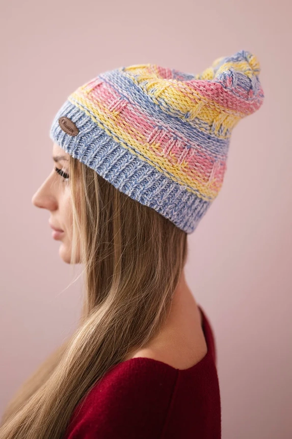 Fleecová čepice Patrycja K254 pink+blue