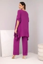 Komplektas marškiniai + kelnės su pakabuku baklažaninis