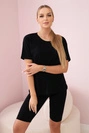 Top+Leggings Set schwarz