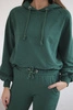 Sweatshirt set with a hood green
