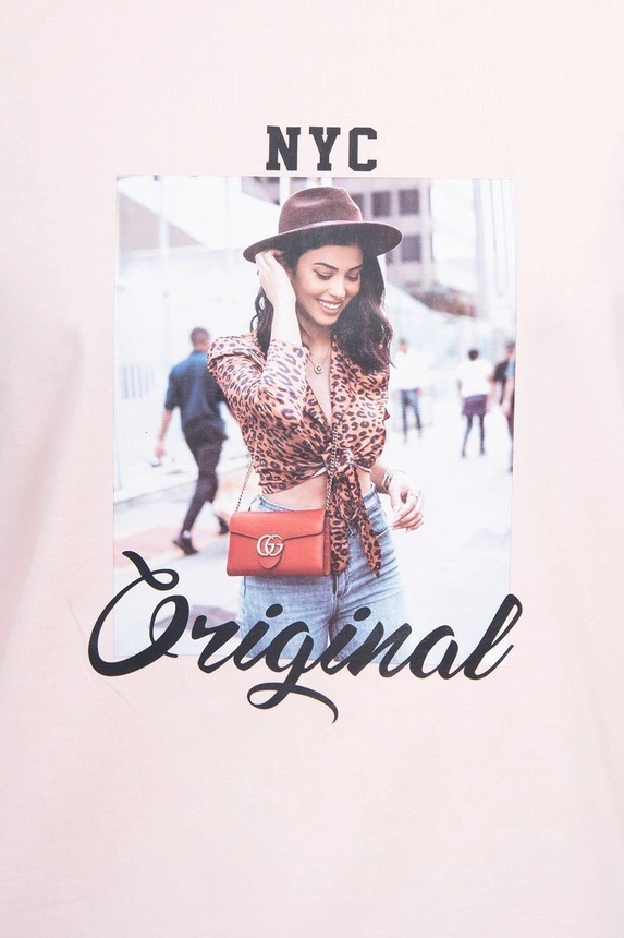 Bedruckte Bluse Original puderrosa