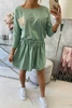 Dress with sequin pocket dark mint
