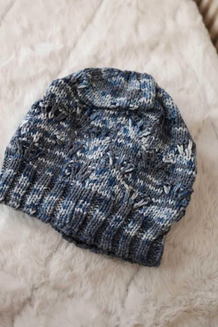 Čapica s fleece Roksana K209 modrá+džínsy