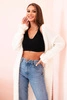 Women's cardigan with wool in colorful stripes pink