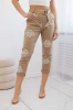Printed viscose trousers Camel