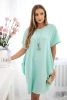 Dress with pockets and pendant light mint