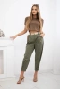 Summer Punto Hose mit Beinabschluss khaki
