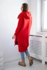 Insulated sweatshirt with slits on the sides red