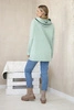 Tunic with a zipper on the hood Oversize dark mint