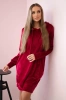 Velor dress with a hood maroon