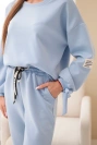 Ladies' butter set made of viscose with ties blue