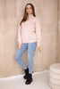 Sweater high neck dark powdered pink
