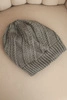 Women's winter hat with wool dark gray
