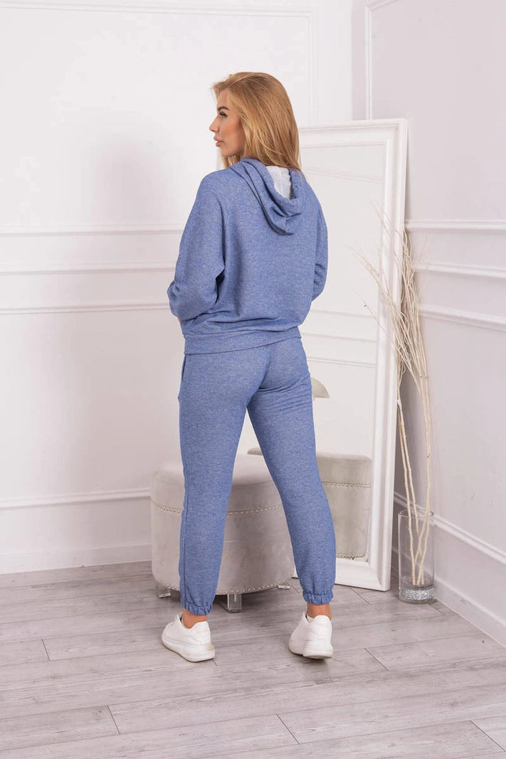 Športová súprava s kapucňou denim