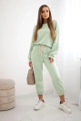 Viskose-Set Sweatshirt + Hose Helles Mint