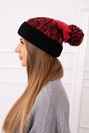 Dámská čepice s bambulí Abigail K326 black+malmine