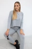 Set with oversized blouse gray