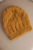 Hat with fleece Marta K231 mustard