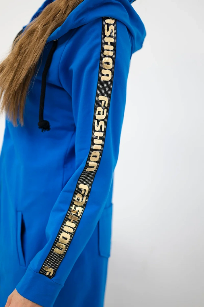 Sweatshirt mit Reißverschluss am Rücken Denim
