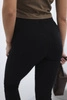 Cotton trousers with back pockets black