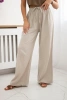 Musselin-Hose mit weitem Bein beige