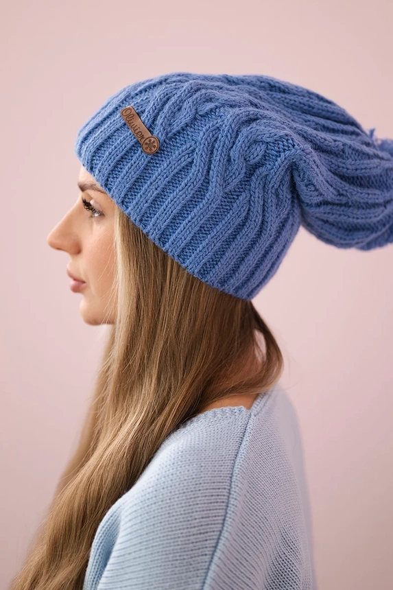 Cap with fleece Paulina K227 light jeans