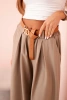 Wide-leg belted trousers fango