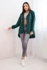 Sweatshirt with longer back and hood green
