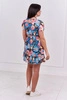 Blumenkleid mit V-Ausschnitt schwarz