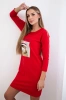 Kleid mit Korbmuster rot