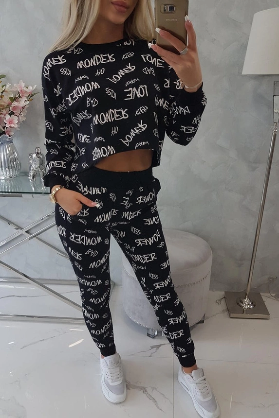 Set with inscriptions black