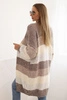 Women's cardigan with wool in colorful stripes fango
