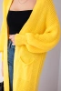 Long cardigan sweater dark yellow