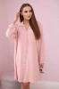 Long shirt with viscose powder pink