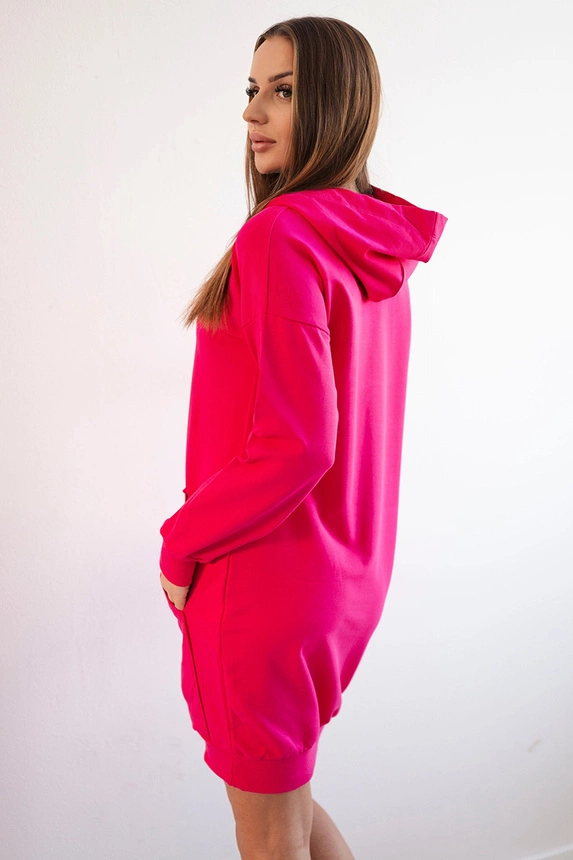 Kapuzenkleid fuchsia