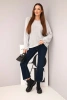 Women's mohair sweater with gathered sleeves and a back cutout light gray
