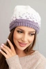 Women's winter wool hat with zirconia K453 graphite