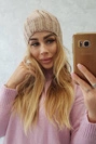 Ida vilnonė kepurė K320 tamsiai smėlio spalvos