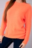 Women's sweater made of baby alpaca with long sleeves orange
