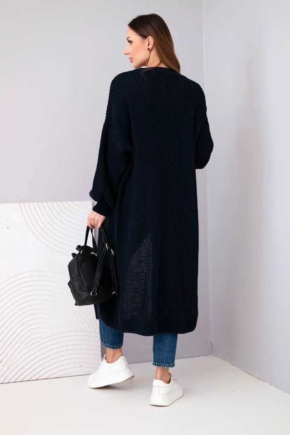 Sweater long cardigan Dark denim