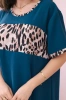 Šaty s leopardím potiskem námořní