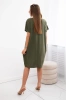 Dress with pockets and pendant khaki