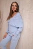 Sweater set two-piece azure